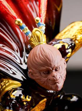 创意陶瓷工艺品摆件大圣归来孙悟空斗战胜佛美猴王家居办公装饰品