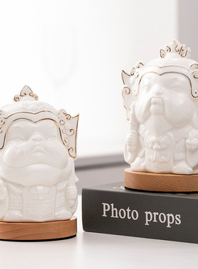 龙鱼跃龙门招财夜灯陶瓷摆件办公室开业礼品家居客厅装饰企业