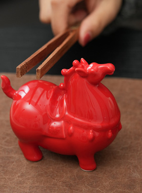 陶瓷马到成功摆件创意招财唐马家居客厅办公室桌面装饰品开业礼品