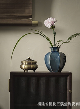 花瓶玄关陶瓷五溪堂中式