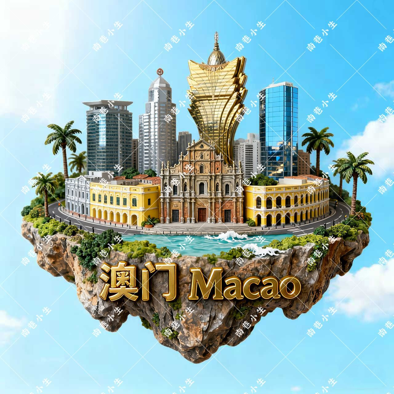 中国澳门金属磁吸冰箱贴磁吸新葡京澳门塔旅游景点纪念品送礼物品,淘宝优惠券,粉丝福利购,淘宝优惠卷