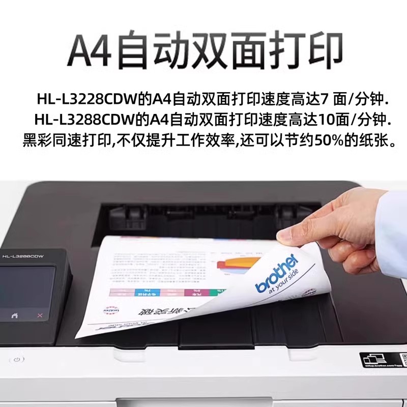 【顺丰发货】brother兄弟HL-3228/3288CDW彩色激光A4高速双面无线网络打印商用办公黑彩同速3528/3568/3768 - 图2
