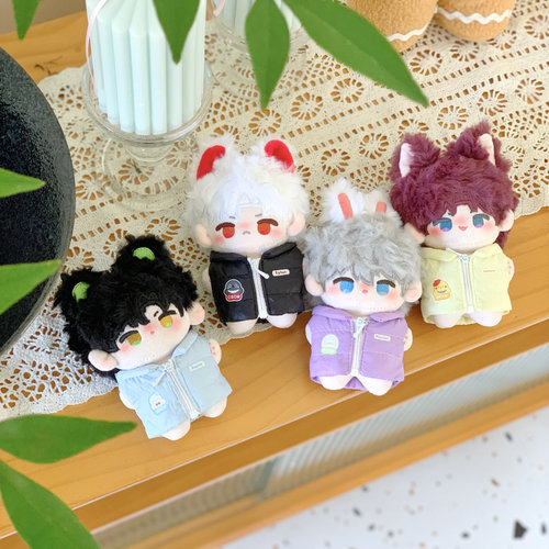 福利包邮恋与深空10cm棉花娃娃羽绒服祁煜黎深沈星回秦彻可爱套装 - 图1