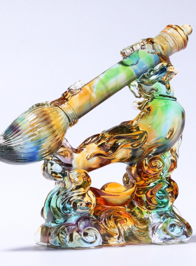 琉璃文昌笔摆件办公室书房桌面装饰生日退休毕业礼物刻字纪念品