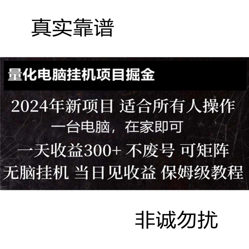 2023全自动电脑挂机项目日挣200+脚本挂机在家副业赚钱可批量多开-图2