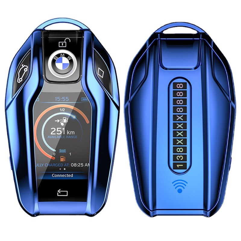 工厂直销适用于宝马钥匙套7X液晶新530le智能6系gt汽车钥匙包壳 - 图3