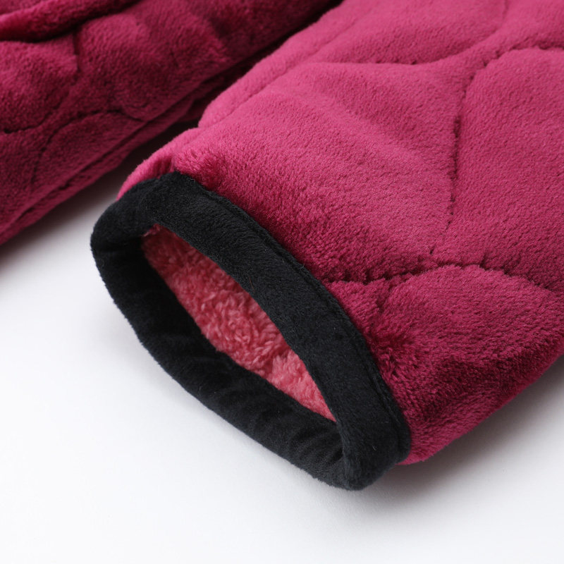 冬季中老年人夹棉加绒珊瑚绒睡衣 纯觅睡衣/家居服套装