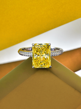 进口高碳钻戴之梦女925纯银戒指