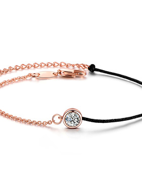 戴之梦情侣925纯银氧化锆手链