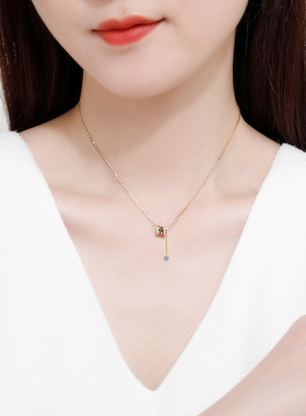 小蛮腰弹簧吊坠不掉色网红项链