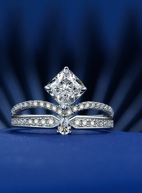 戴之梦女925纯银轻奢高碳钻戒指