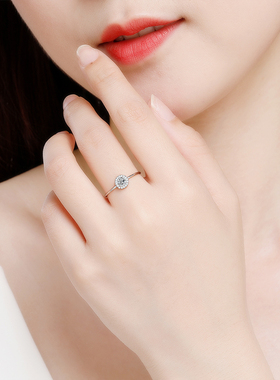 50分鸽子蛋戒指轻奢女四爪仿真