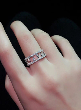 高级感食指戒指925潮蹦迪大气