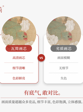 瓦简《梨花鹦鹉图》中古风装饰画