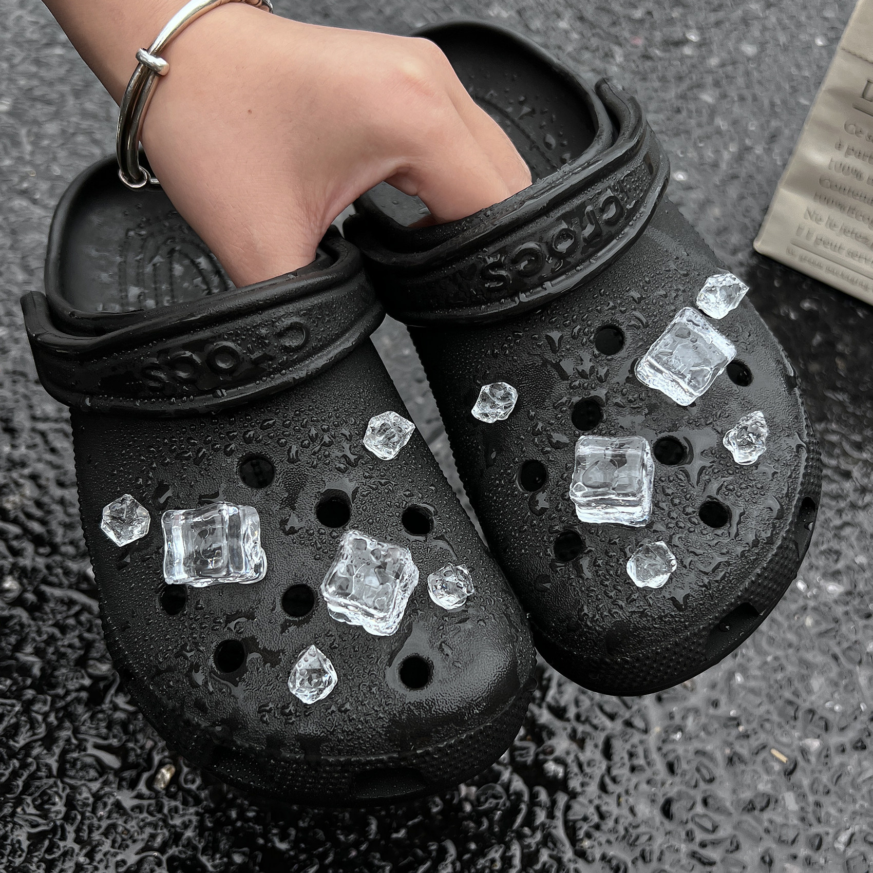 ins冰块洞洞鞋配饰crocs鞋花crocs卡洛驰装饰扣diy高级感配件新款,淘宝优惠券,粉丝福利购,淘宝优惠卷