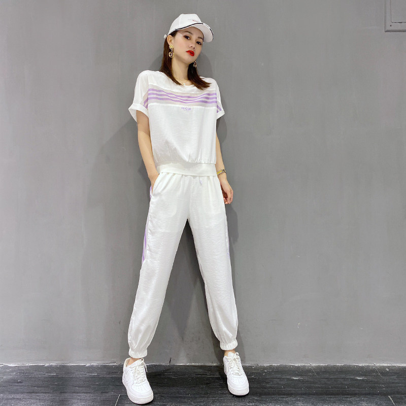 欧洲站夏装2020新款休闲套装运动服 缪影休闲运动套装