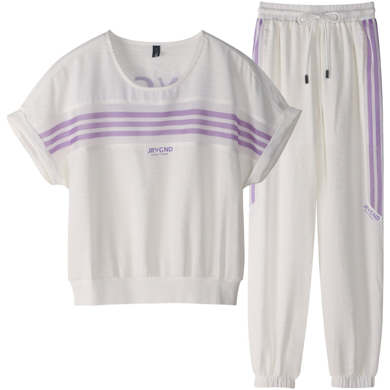 欧洲站夏装2020新款休闲套装运动服 缪影休闲运动套装