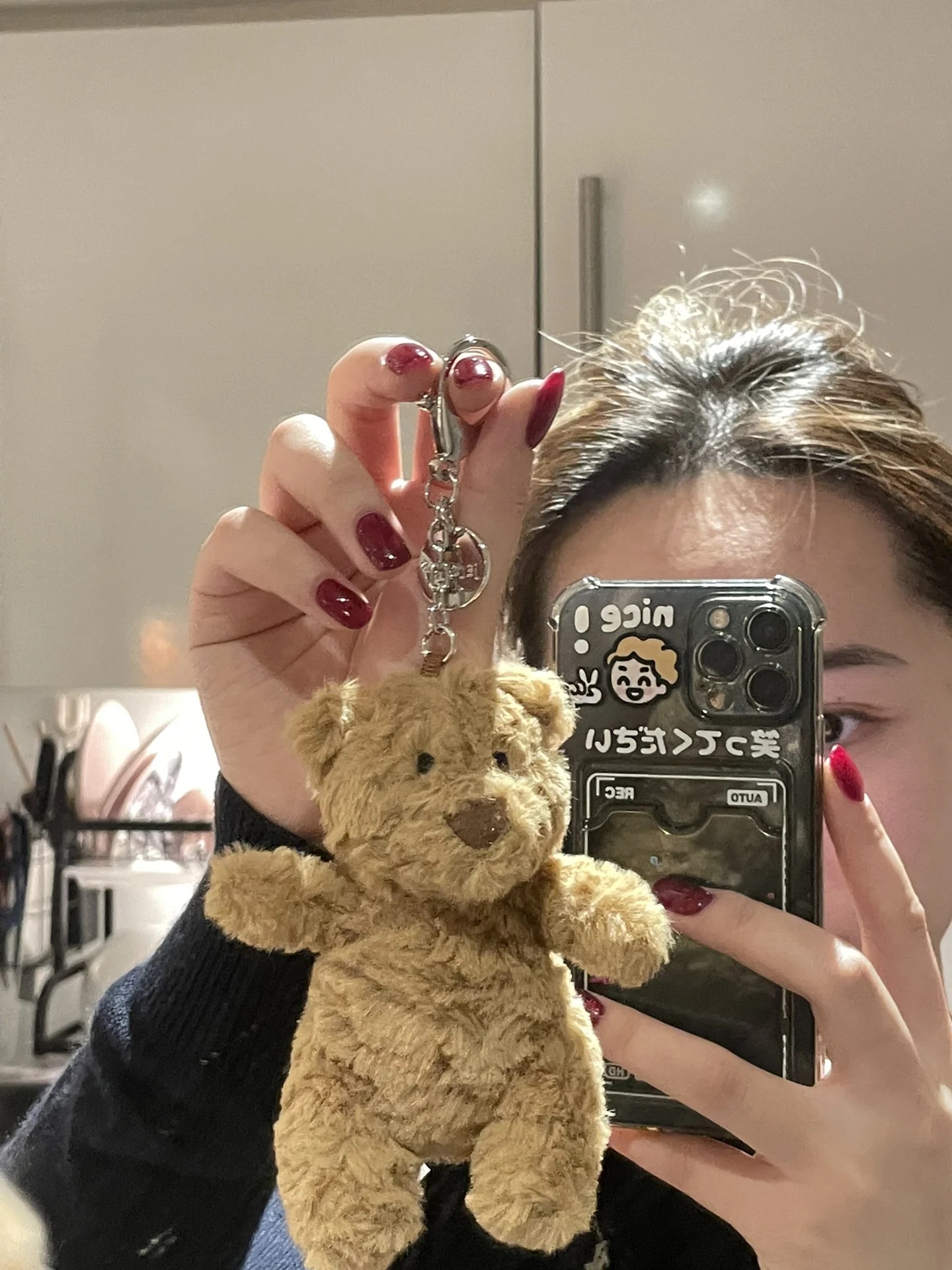 英国jELLYCAT巴塞罗熊手袋挂饰钥匙扣挂件玩偶孩毛绒泰迪熊送礼物-图1