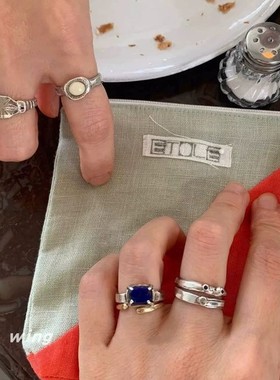 女铜日韩复古做旧戒指指环