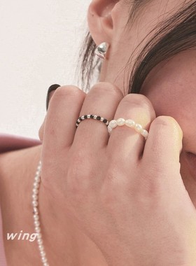 女玛瑙S925银日韩复古戒指