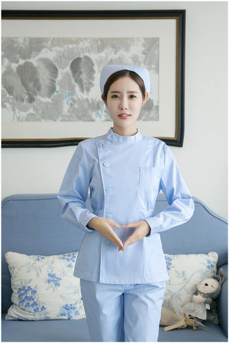 护士服短袖夏女分体套装长袖冬装上下身美容院护工工作服大码修身 - 图2