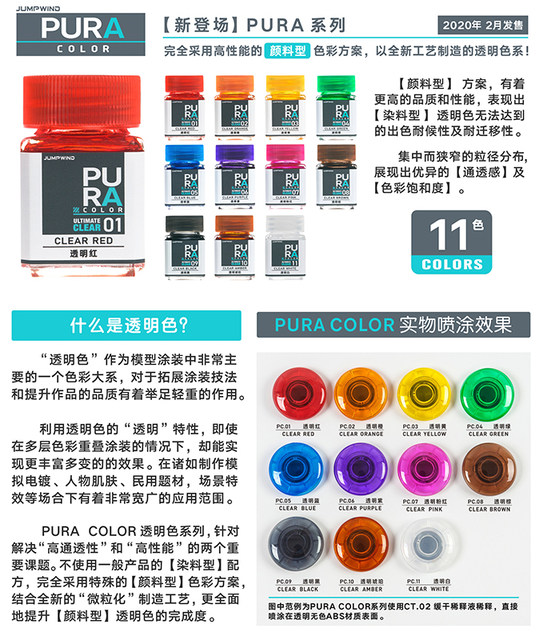 Jiangyu model oil-based paint nitro paint transparent color