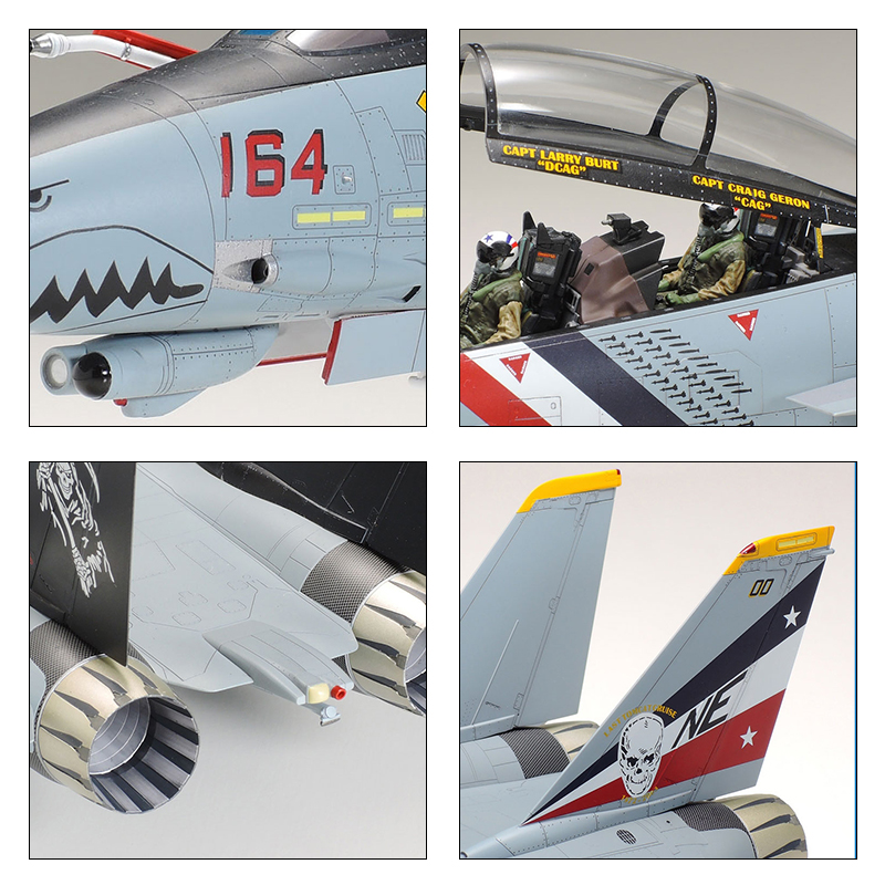 田宫拼装模型 1/48 美国格鲁曼F-14D雄猫舰载战斗机 61118 - 图0