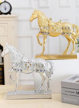 树脂马工艺品开业装饰件结婚礼物创意家居商务摆件