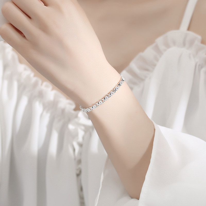 纯银女小众个性设计手串闺蜜手链 缘奋手链