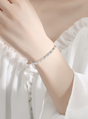 小众纯银生日礼物情侣手链送女友