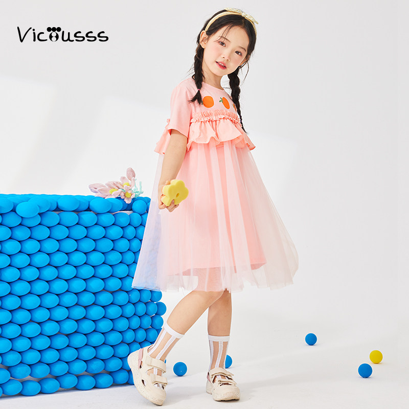 viciusss童装女童甜美网纱连衣裙个性夏季新品淑女可爱裙子洋气仙,淘宝优惠券,粉丝福利购,淘宝优惠卷