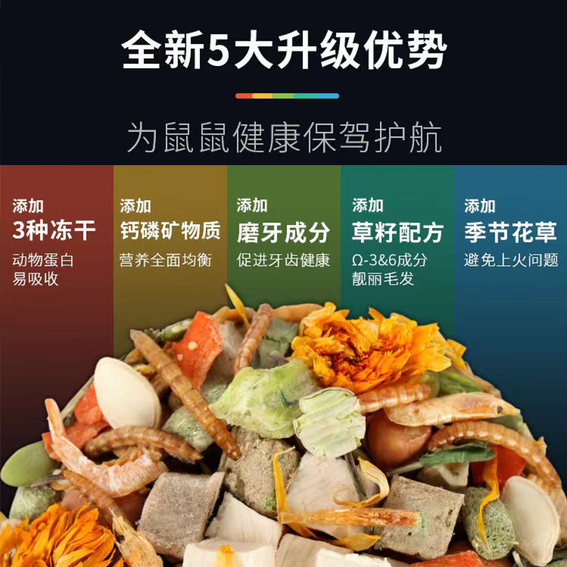 仓鼠粮食营养自配粮金丝熊食物熊粮侏儒主粮冻干自配饲料零食用品 - 图2