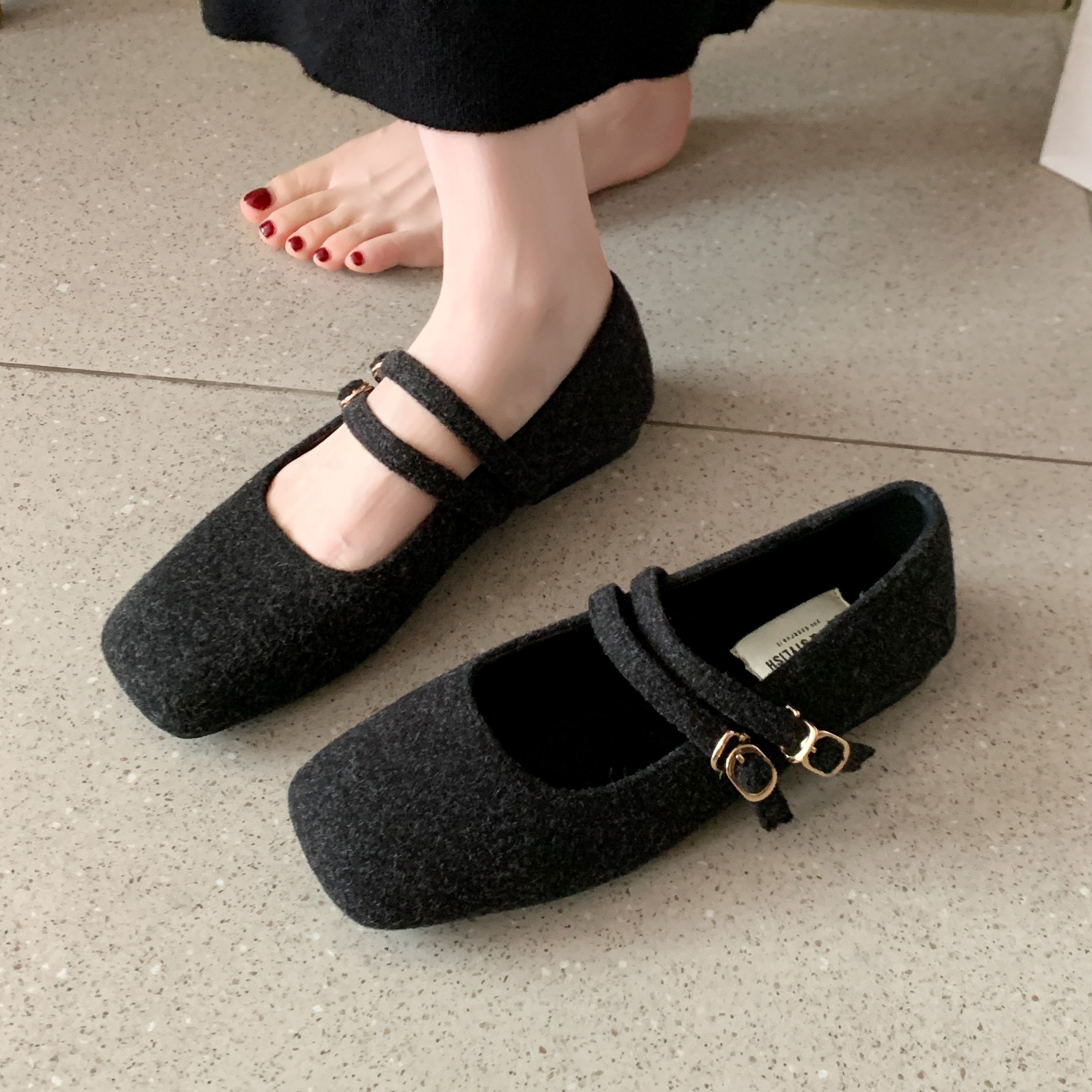 加绒勃肯鞋女保暖毛毛鞋加肥加宽大码女鞋41到43抗寒平底毛绒棉鞋,淘宝优惠券,粉丝福利购,淘宝优惠卷