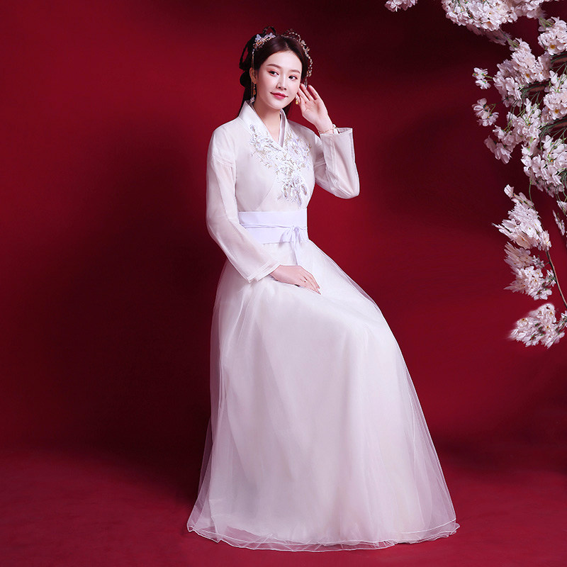 古装白色中国风超仙正品原创汉服 美俪秘籍汉服