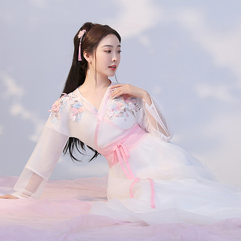 古装夏季齐腰襦裙套装飘逸超仙汉服 美俪秘籍汉服