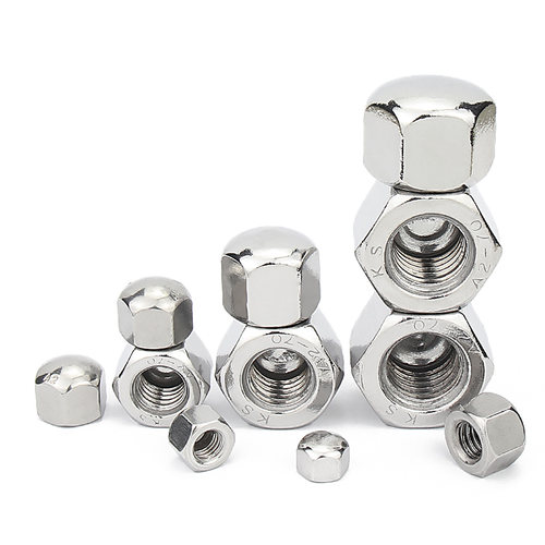 矮型盖形螺母304不锈钢六角盖帽盲孔装饰丝螺帽矮头盖型M3M5-M20 - 图1