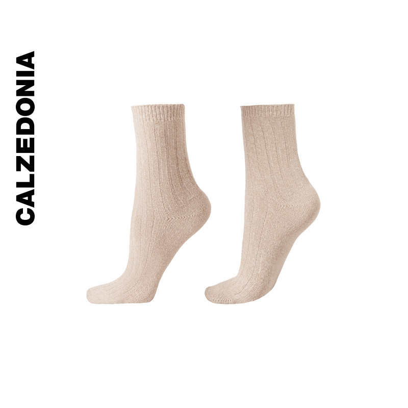 CALZEDONIA卡泽意袜秋冬女士舒适柔软罗纹针织短袜中筒袜DC0595,淘宝优惠券,粉丝福利购,淘宝优惠卷