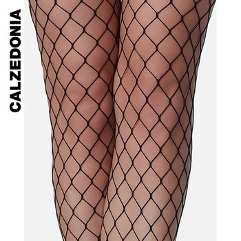 CALZEDONIA Women's Lycra Series Black Mesh Fashion Pantyhose REC008