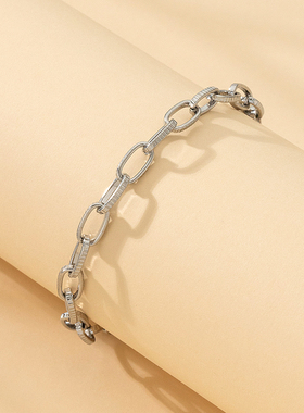 韩国ins风小众设计感几何银手链