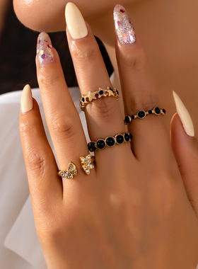 时尚个性简约轻奢蝴蝶结戒指