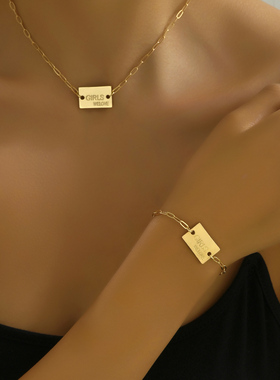 都市风时尚个性简约百搭金色手链