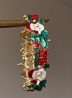 圣诞老人手链合金新款卡通手镯