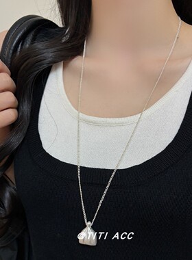 韩系ins钱袋子锦囊发财毛衣链女