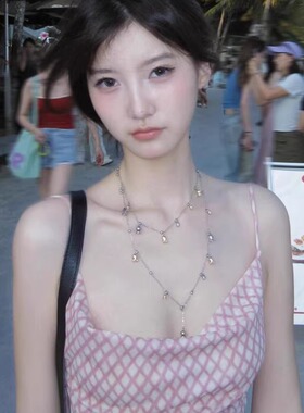 铃兰花流苏项链长款轻奢多种戴法ins风锁骨链简约胸链独特颈链女