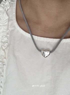 fever同款抽拉蓝灰色韩系项链女