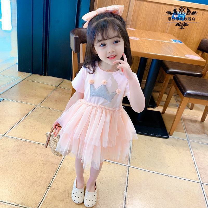 女童皇冠连衣裙2020新款儿童夏季裙 意兹服饰连衣裙