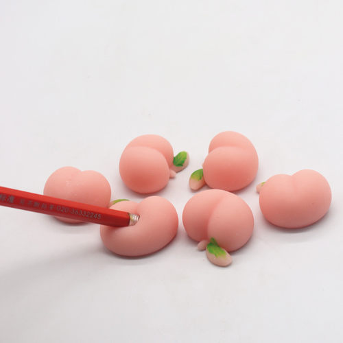 超萌团子桃子款立体水蜜桃捏捏乐可爱屁桃软胶发泄解压儿童玩具 - 图1