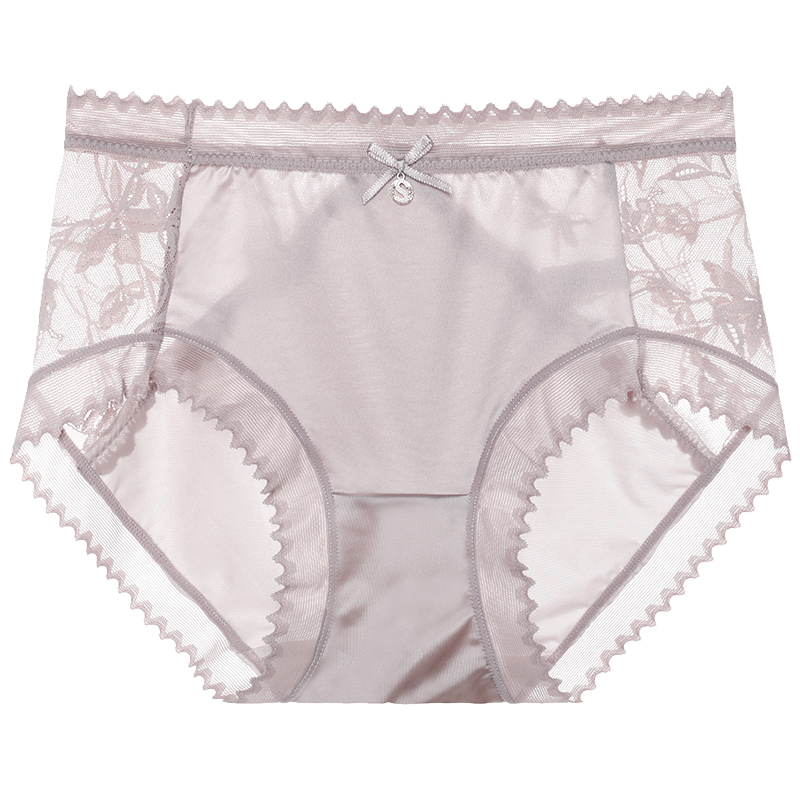 蕾丝内裤女士性感中腰纯欲冰丝无痕收腹抗菌纯棉蚕丝裆新款女短裤,淘宝优惠券,粉丝福利购,淘宝优惠卷