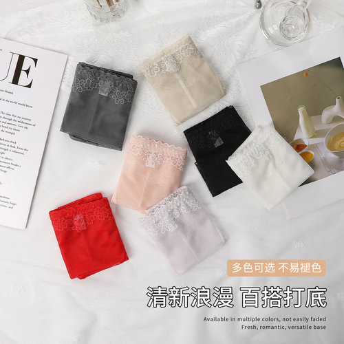 性感蕾丝内裤女士2025新款超薄透明网纱蕾丝中腰纯欲风女款三角裤 - 图3