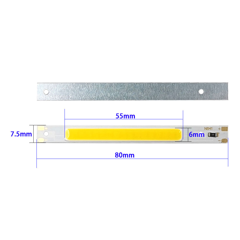 5V LED灯条cob光源3w充电宝usb驱动80mm细灯条红绿蓝冷暖白光-图2